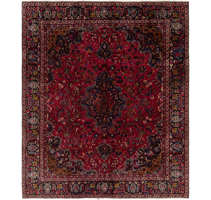 HandKnotted 7' 8 x 9' 2 Mashad Persian Rug