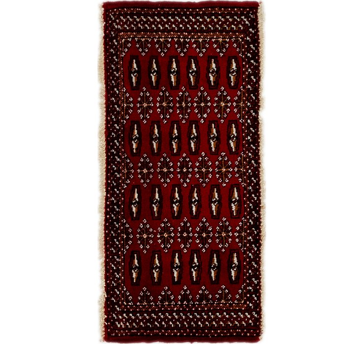 1' 7 x 3' 4 Torkaman Persian Rug