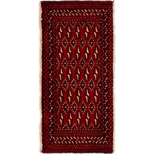 1' 7 x 3' 4 Torkaman Persian Rug