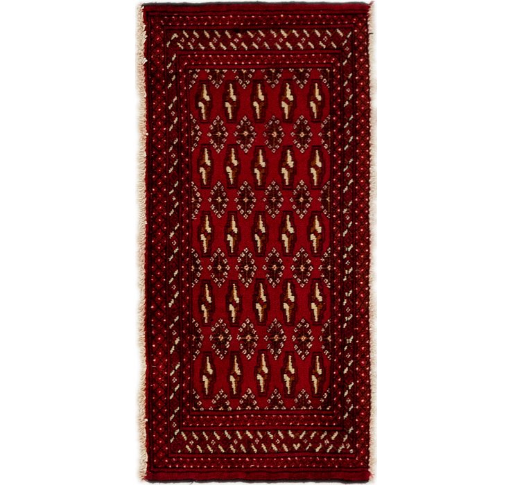 1' 7 x 3' 4 Torkaman Persian Rug