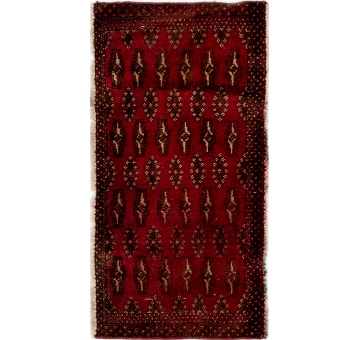 1' 8 x 3' 3 Torkaman Persian Rug