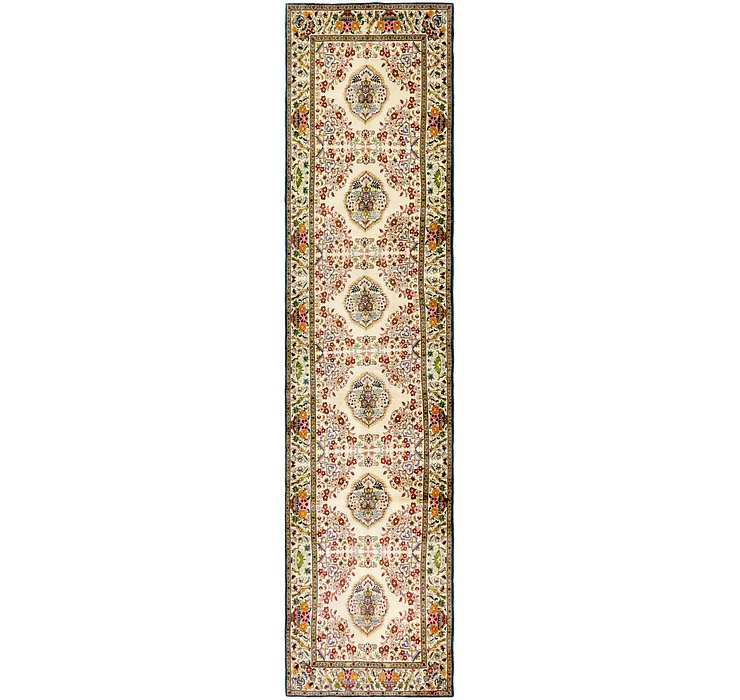 3' 4 x 14' 3 Qom Persian Runner Rug