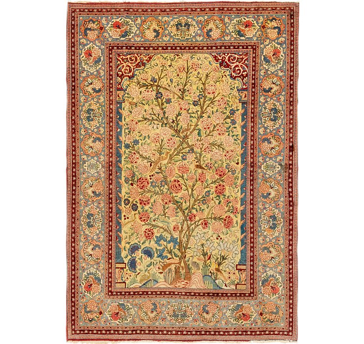 4' 6 x 6' 9 Kashan Persian Rug