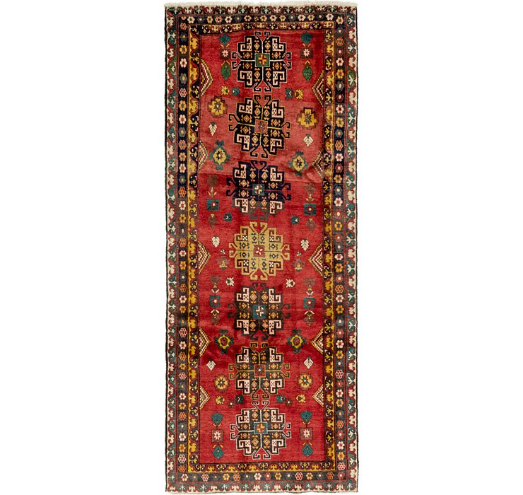 4' 6 x 11' Heriz Persian Runner Rug