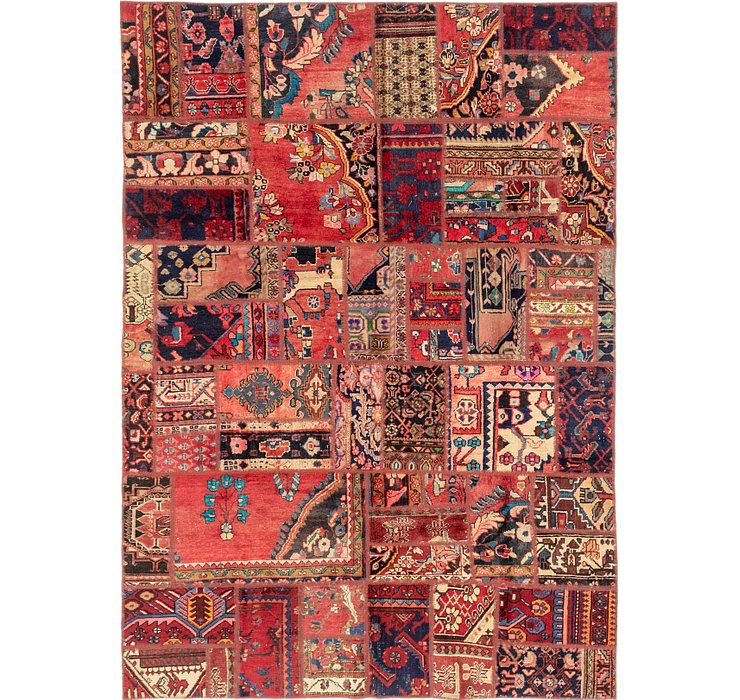 6' 4 x 9' Patchwork Persian Rug