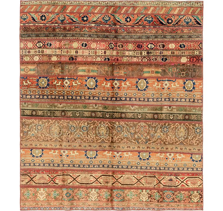 195cm x 220cm Patchwork Persian Rug