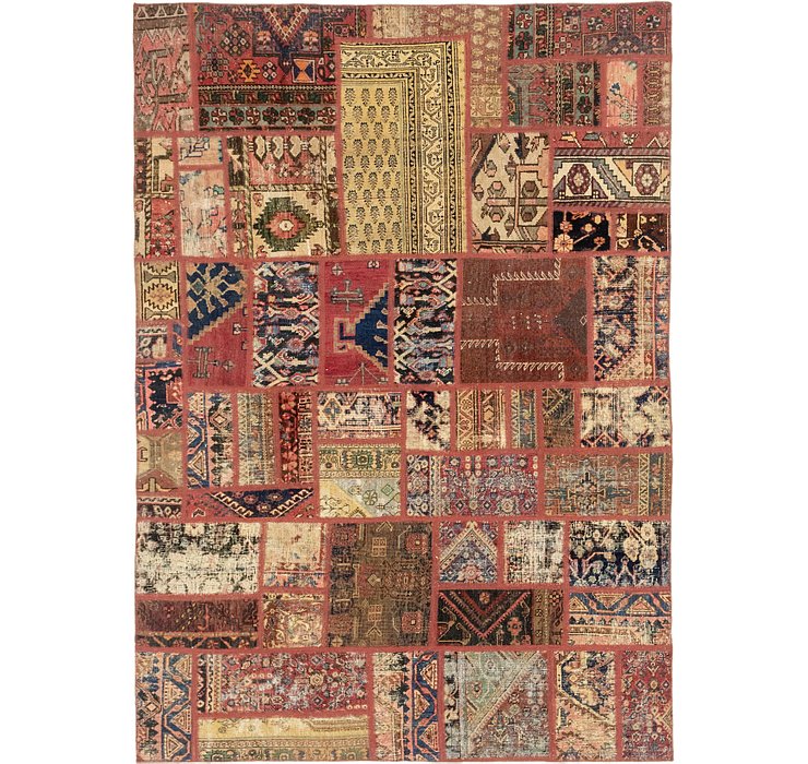 6' 5 x 9' 2 Patchwork Persian Rug