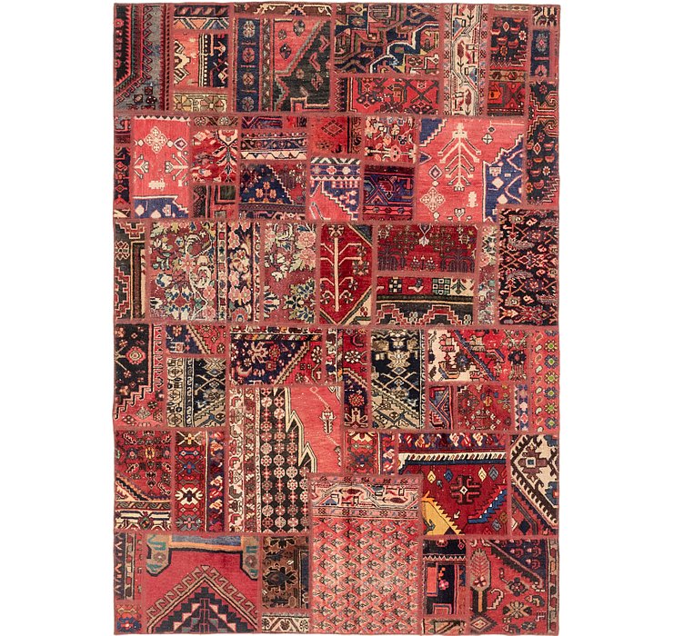 6' 6 x 9' Patchwork Persian Rug