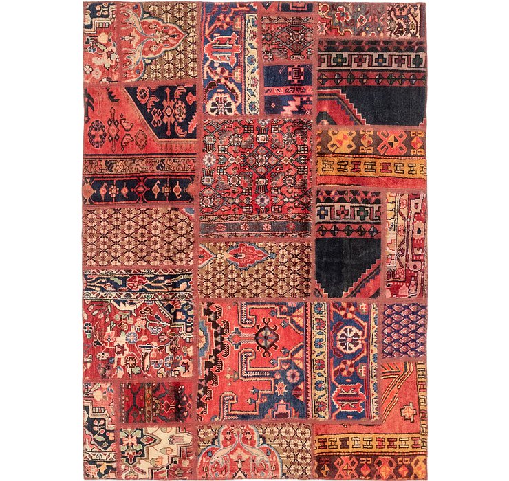 4' 7 x 6' 6 Patchwork Persian Rug