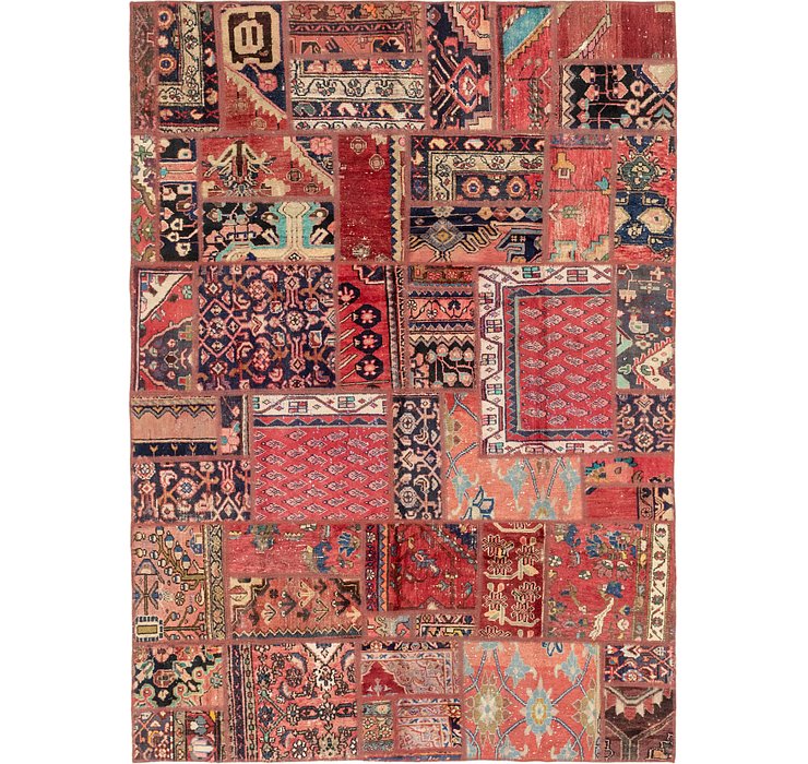 HandKnotted 6' 6 x 9' Patchwork Persian Rug