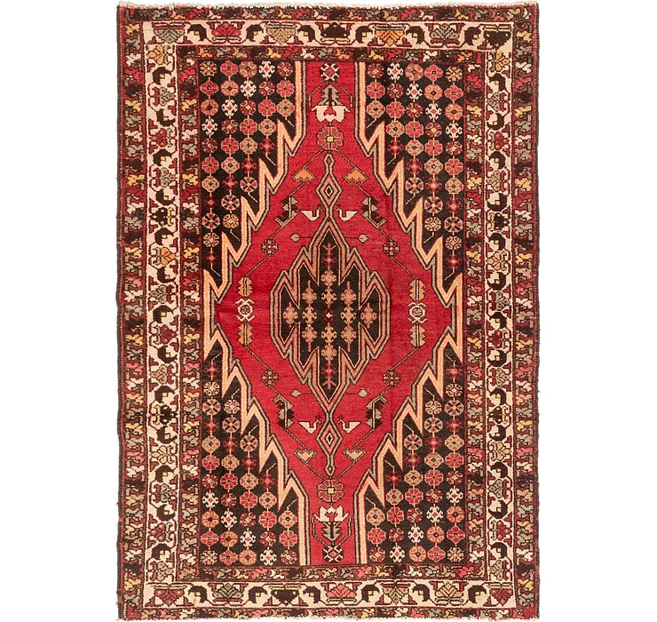 4' 3 x 6' 2 Mazlaghan Persian Rug