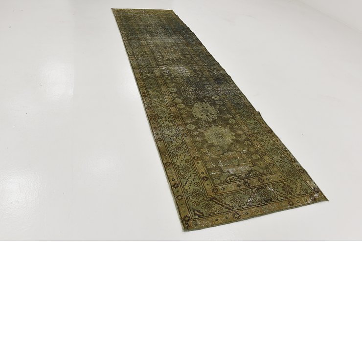 HandKnotted 3' 3 x 11' 9 Ultra Vintage Persian R...
