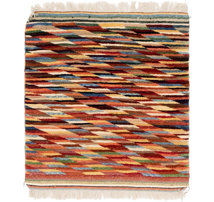 3' 4 x 3' 7 Shiraz-Gabbeh Persian S...