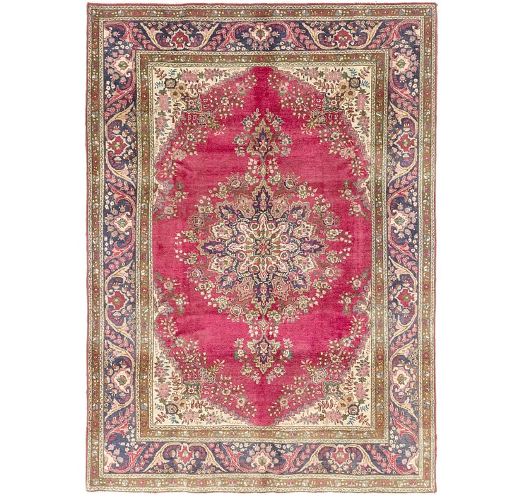 7' x 9' 6 Tabriz Persian Rug