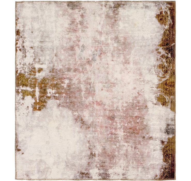 HandKnotted 4' 6 x 5' Ultra Vintage Persian Rug