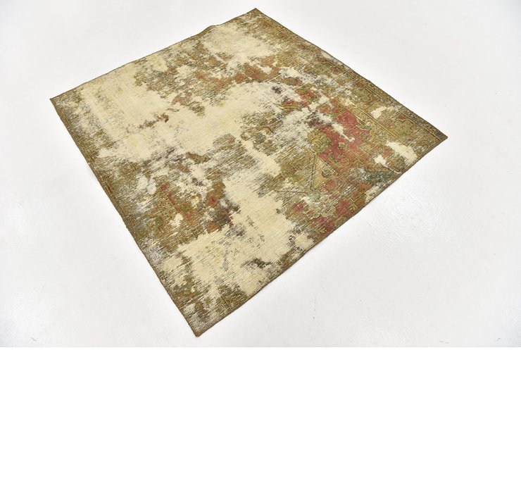 HandKnotted 4' 7 x 4' 10 Ultra Vintage Persian S...