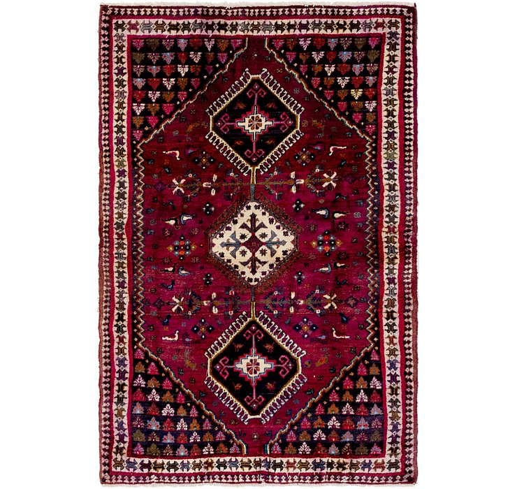 4' 5 x 6' 10 Shiraz Persian Rug