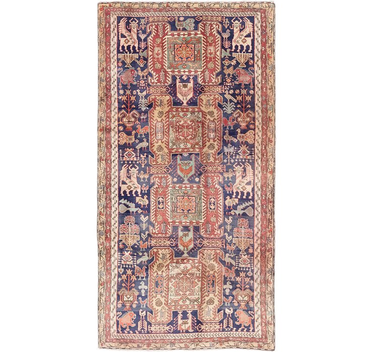 4' 8 x 9' Meshkin Persian Rug