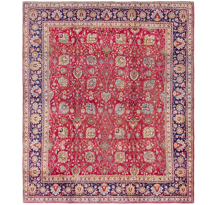 9' 8 x 11' 4 Tabriz Persian Square Rug
