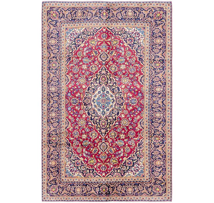 6' 6 x 10' Kashan Persian Rug