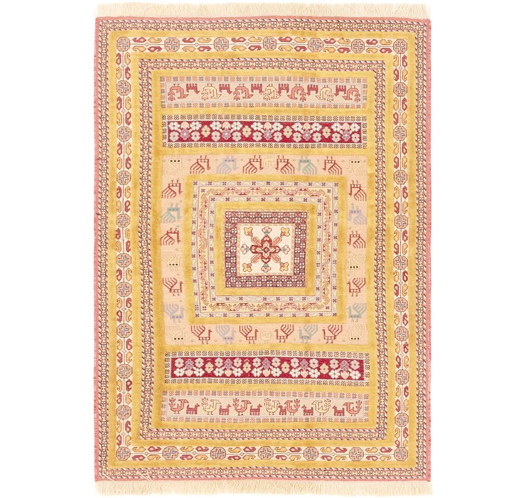 4' x 5' 9 Ghoochan Persian Rug