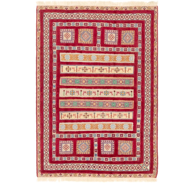 4' 4 x 6' 7 Ghoochan Persian Rug