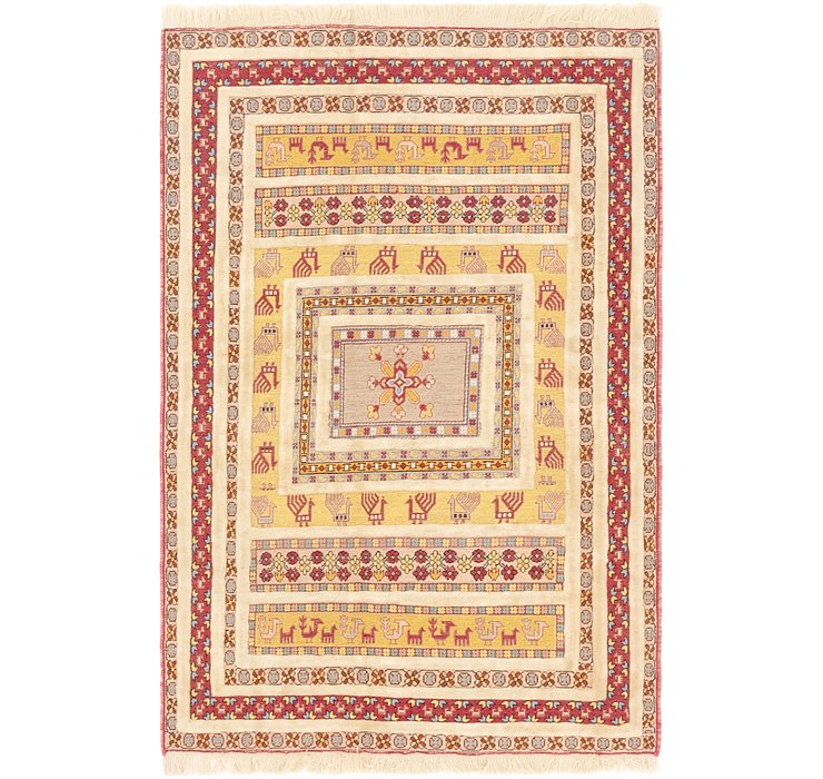 4' x 5' 10 Ghoochan Persian Rug
