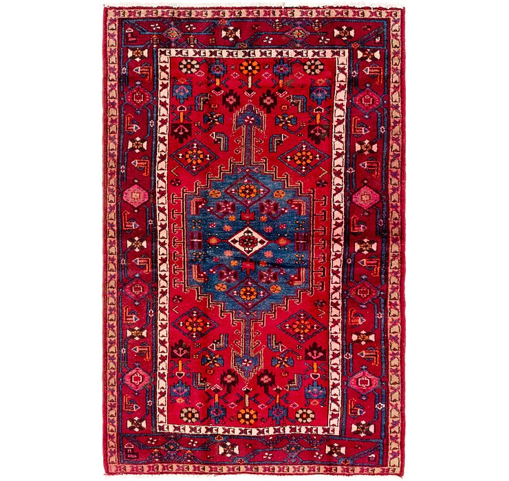 4' 3 x 6' 9 Hamedan Persian Rug