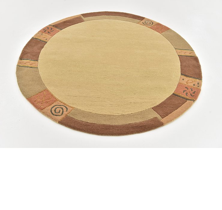 5' x 5' Indo Tibet Round Rug