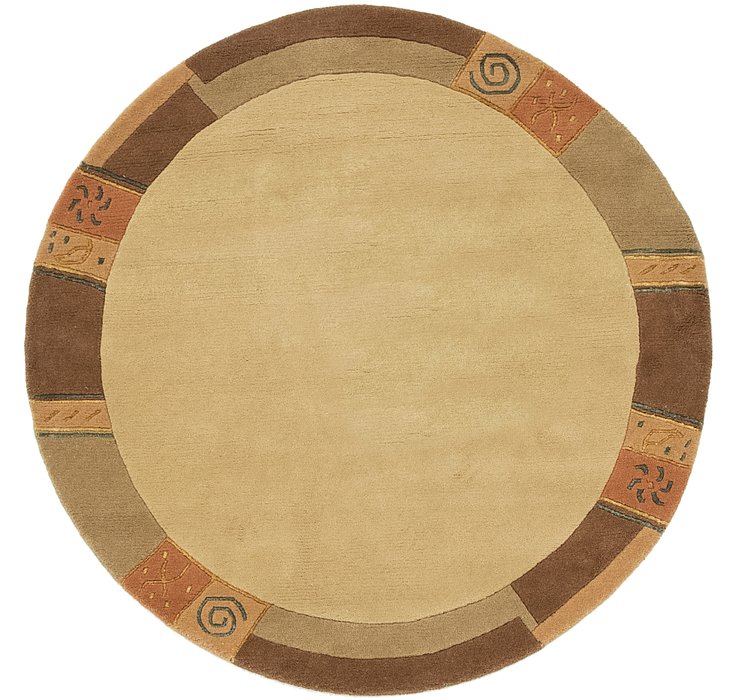 5' x 5' Indo Tibet Round Rug
