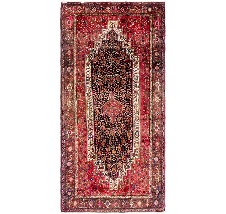 4' 10 x 10' Senneh Persian Runner Rug