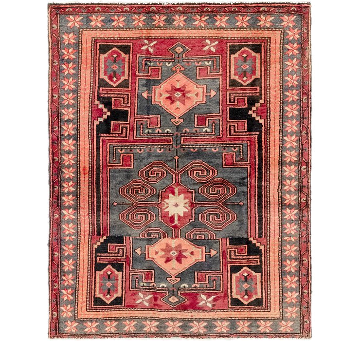 4' 6 x 5' 9 Hamedan Persian Rug