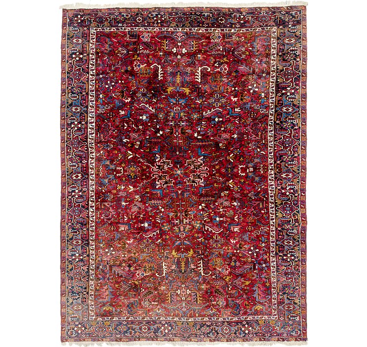 9' x 12' 6 Heriz Persian Rug