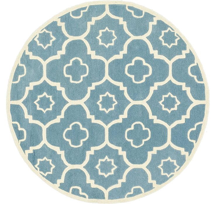 5' 2 x 5' 2 Trellis Round Rug
