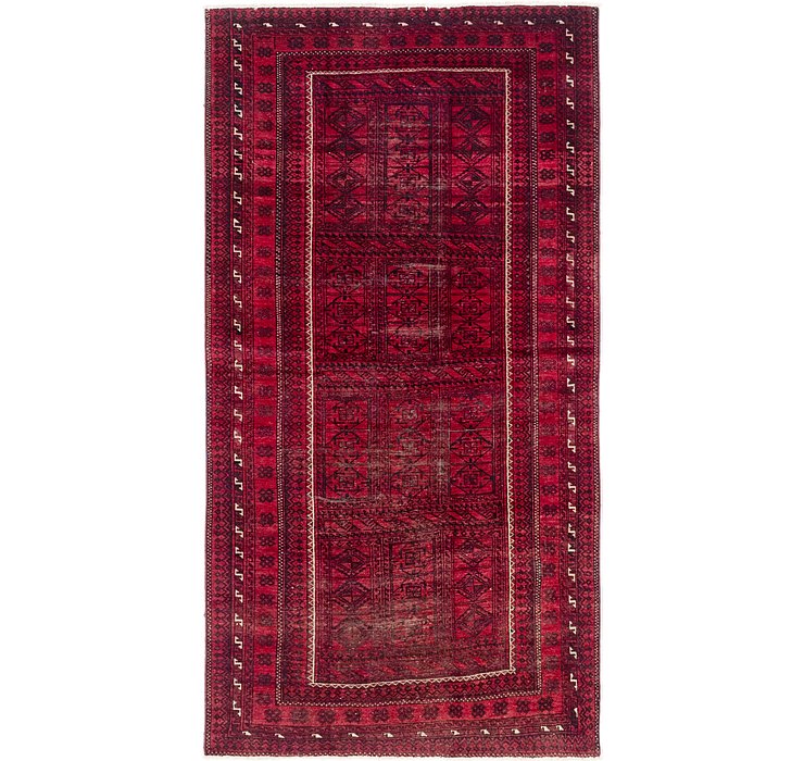 HandKnotted 3' 9 x 7' 3 Balouch Persian Runner ...