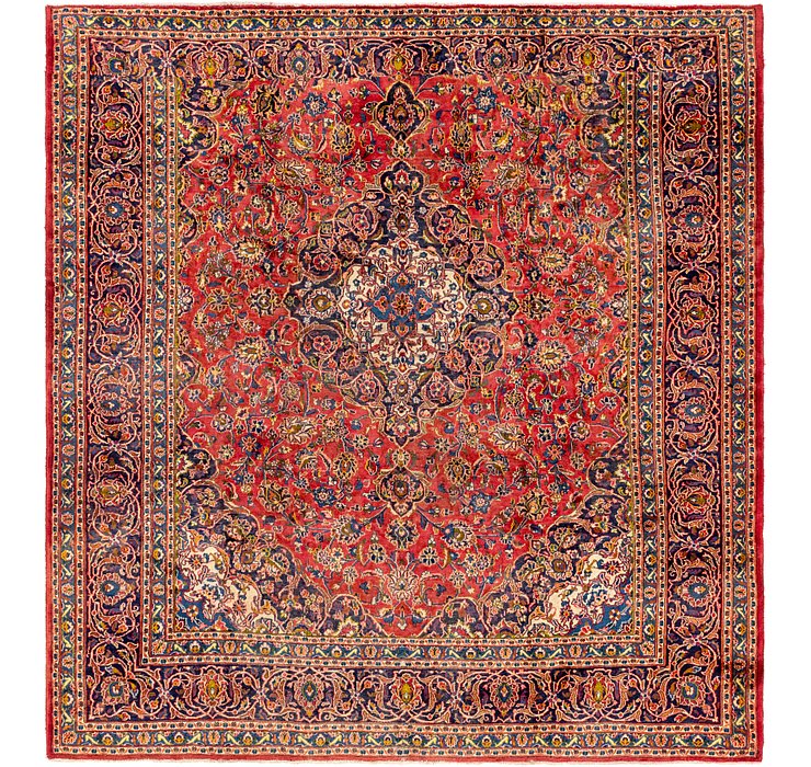 9' 10 x 10' 5 Mashad Persian Square Rug