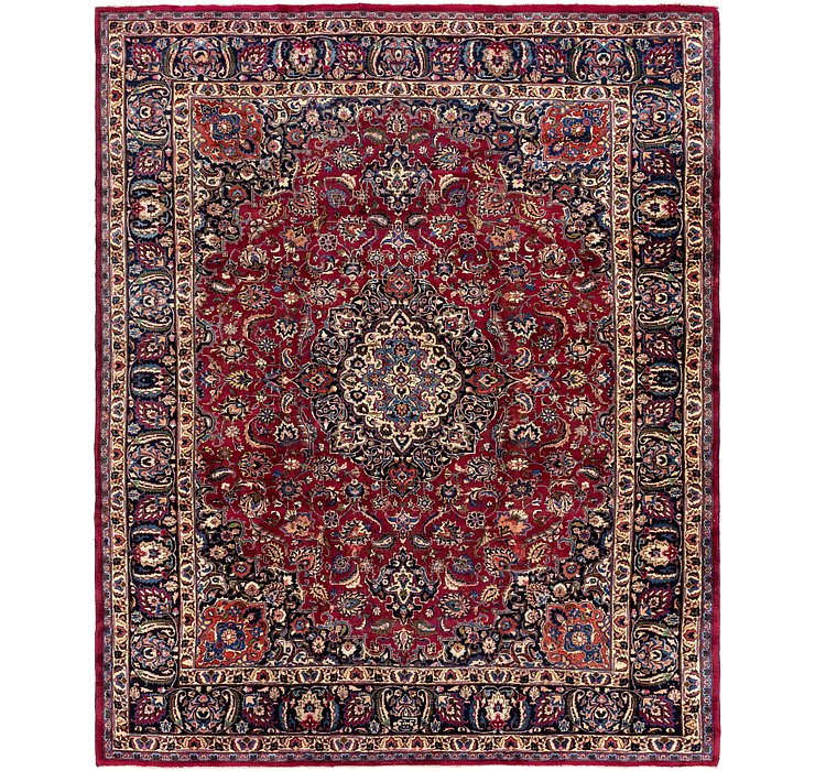 HandKnotted 9' 8 x 12' Mashad Persian Rug
