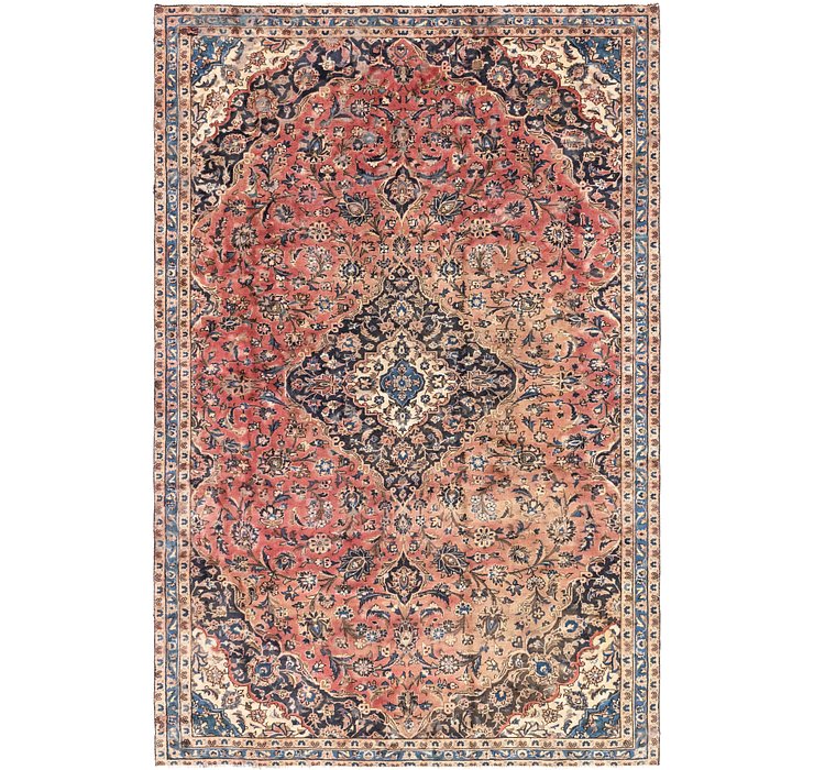 7' x 10' 7 Kashan Persian Rug