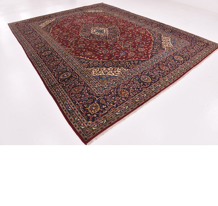 10' x 12' 9 Kashan Persian Rug