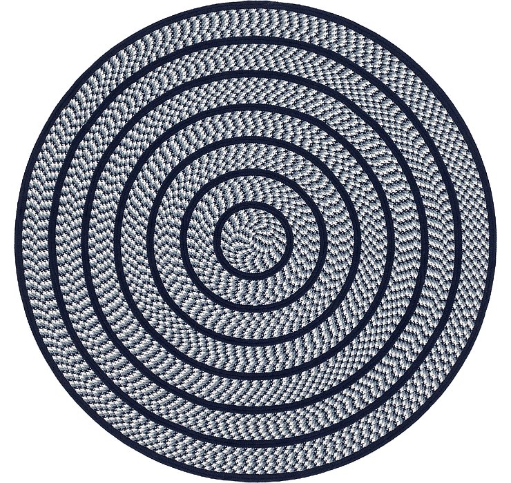5' 10 x 6' Braided Chindi Round Rug