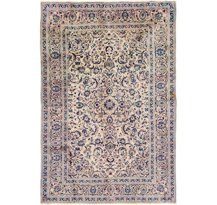 6' 5 x 9' 6 Kashan Persian Rug