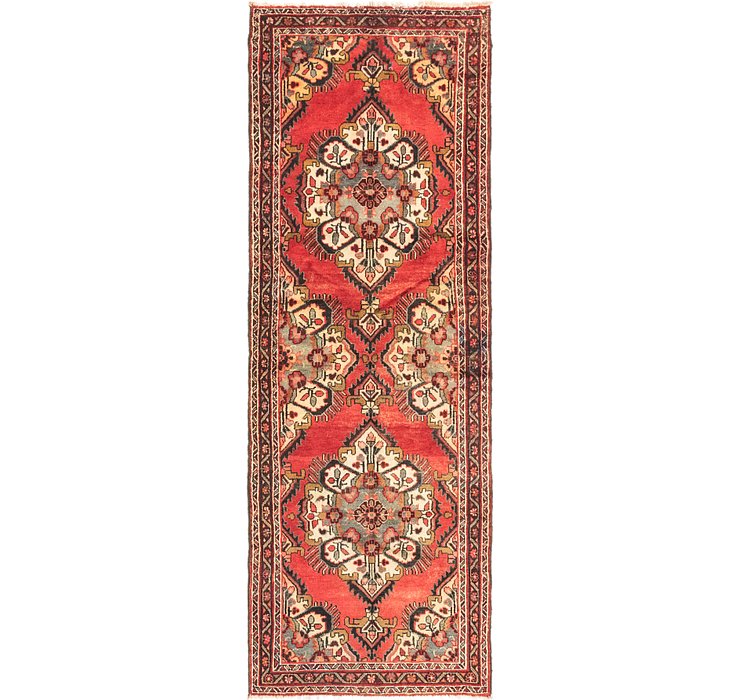 3' 4 x 9' 9 Hamedan Persian Runner ...