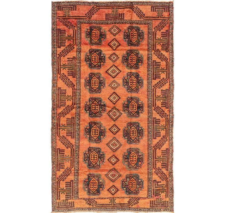 5' 2 x 9' Shiraz-Lori Persian Rug