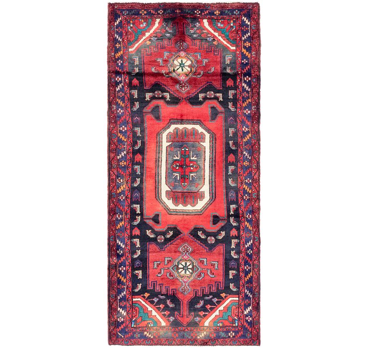 3' 8 x 8' 9 Khamseh Persian Runner ...