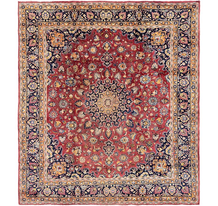 10' x 11' Mashad Persian Square Rug