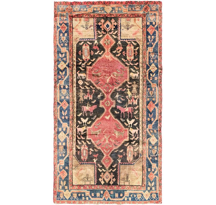 5' x 9' 6 Hamedan Persian Runner ...