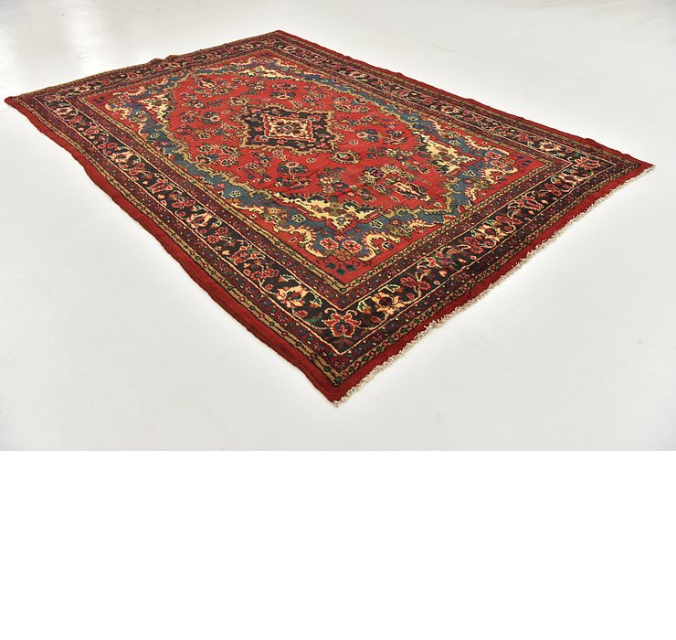 HandKnotted 6' 7 x 10' Hamedan Persian Rug