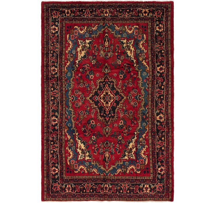6' 7 x 10' Hamedan Persian Rug