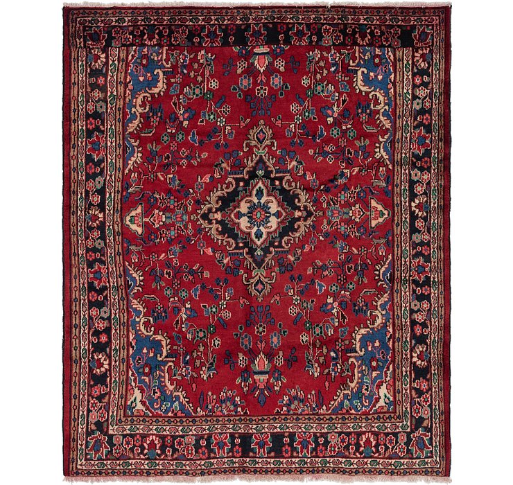 7' 2 x 8' 7 Hamedan Persian Rug