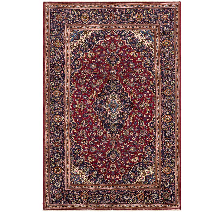 6' 6 x 10' Kashan Persian Rug